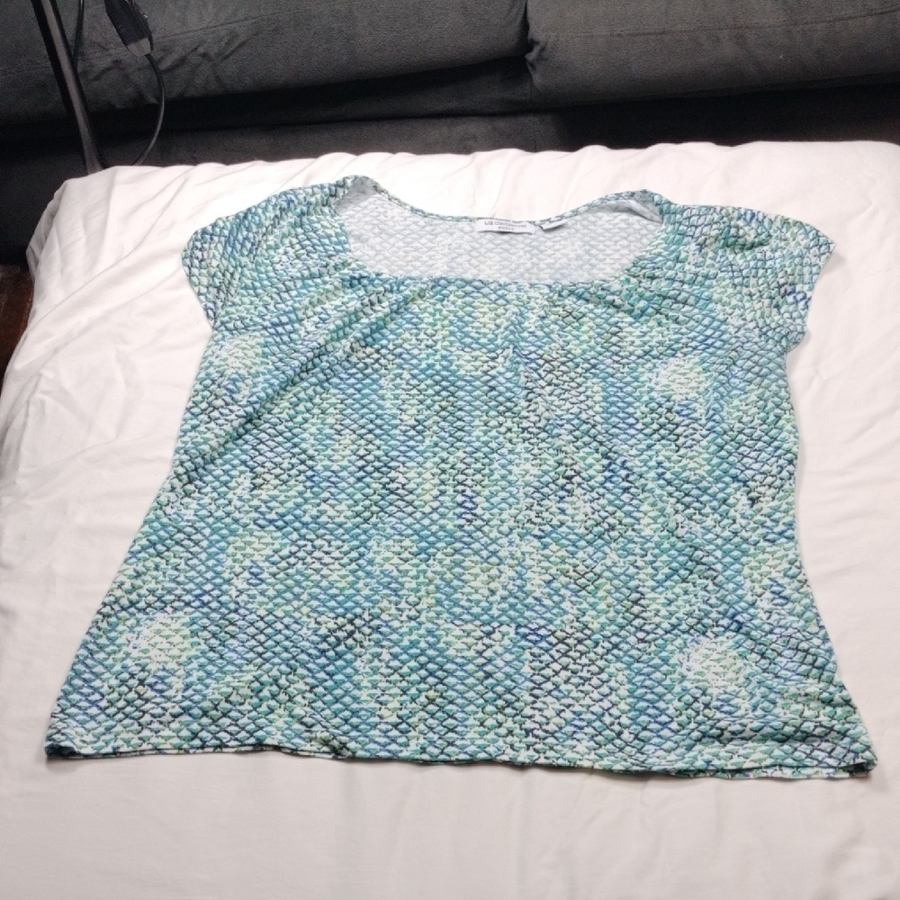 Liz Claiborne Woman Cap Sleeve Boxy Women's Top Size 1X